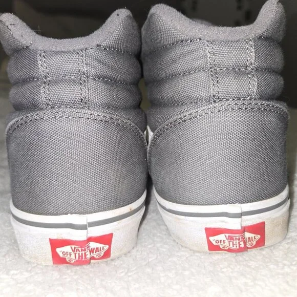 VANS Mens Ward Hi Top Off the Wall Gray Canvas Sneakers, Size: 11 - Picture 7 of 7